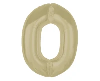Foil balloon number 0, matt latte, 92 cm EOL